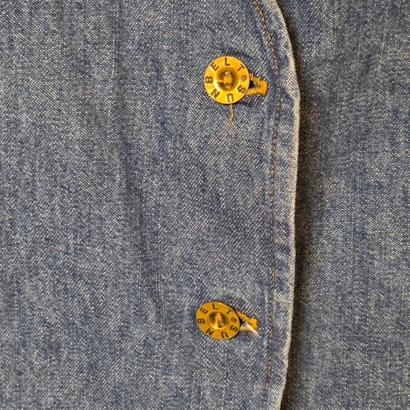 Vintage Sunbelt Sportswear Denim Vest Womens Medium Blue Southwestern Applique - Picture 4 of 9